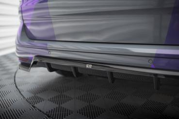 Maxton Design Mittlerer Cup Diffusor DTM Look Heck Ansatz für VW Multivan T7 schwarz Hochglanz