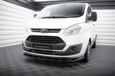 Maxton Design Front Ansatz für Ford Transit Custom Mk1 schwarz Hochglanz