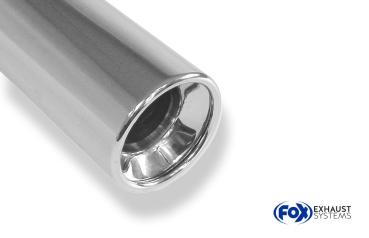 Fox Endschalldämpfer quer 1x90 Typ 13 rechts/links für Toyota MR2 Typ W1 – Edelstahl, Rohr 50 mm, Teilegutachten