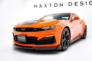 Maxton Design Front Ansatz V.2 für Chevrolet Camaro SS Mk6 Facelift schwarz Hochglanz