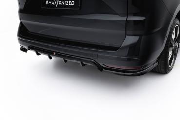 Maxton Design Mittlerer Cup Diffusor DTM Look Heck Ansatz für VW Multivan Long T7 schwarz Hochglanz