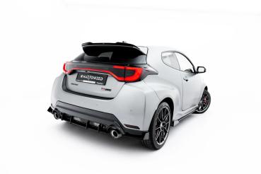 Maxton Design Street Pro Heck Ansatz Flaps Diffusor + Flaps für Toyota GR Yaris Mk4 Facelift schwarz Hochglanz