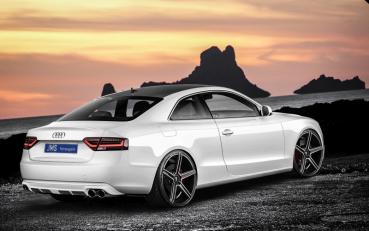 JMS Heckdiffusor Racelook Exclusiv Line für Audi A5 B8 Facelift (ab Bj. 2011, Coupé/Cabrio, nicht S-Line/Sportback) – GFK, inkl. Teilegutachten