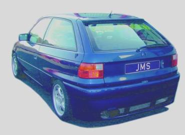 JMS Heckstoßstange Racelook für Opel Astra F Fließheck CC (1991–1998, 3-Türer) – GFK, inkl. Teilegutachten