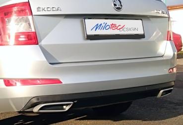 Milotec - Auspuff-Dummies XL schwarz für Skoda Octavia 5E inkl. Facelift ohne RS
