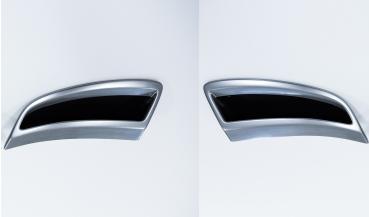 Milotec - Auspuff-Dummies Alu-Brush-Design für Skoda Karoq NU bis Facelift ohne Scout und Sportline