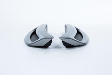 Milotec - Auspuff-Dummies Alu-Brush-Design für Skoda Karoq NU bis Facelift ohne Scout und Sportline