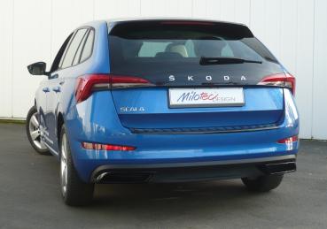 Milotec - Auspuff-Dummies schwarz für Skoda Scala NW bis Facelift inkl. Monte Carlo