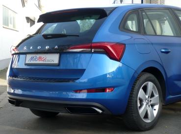 Milotec - Auspuff-Dummies schwarz für Skoda Scala NW bis Facelift inkl. Monte Carlo