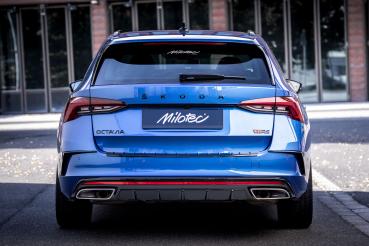 Milotec „Click“ Diffusor für Škoda Octavia IV RS (NX) ab 2020 – ABS Schwarz Hochglanz, werkzeuglose Montage, eintragungsfrei