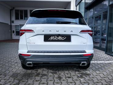 Milotec - Auspuff-Dummies Alu-Brush-Design für Skoda Karoq NU ab Facelift ohne Sportline