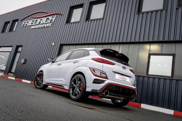 Friedrich Motorsport Duplex-Anlage 90 mm für Hyundai Kona N (OS) ab Bj. 07/2021 – Edelstahl, Endrohr 130 mm rund abgeschrägt, mit EG-Betriebserlaubnis