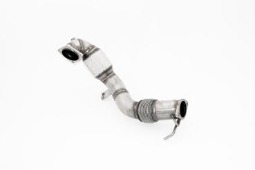Friedrich Motorsport Downpipe 90 mm mit 200 Zellen Sport-Katalysator – Edelstahl, für Hyundai i30 PDE (5-Türer & Fastback) und Hyundai Kona N – ersetzt Hauptkat, Euro 6 tauglich, mit ECE-Zulassung