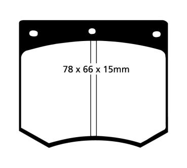 EBC Yellowstuff Bremsbeläge – Vorne für Ford Capri 3 GECP, Ford Granada 2 GU, Ford Granada 2 GNU, Lotus Eclat – DP4291R
