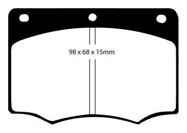 EBC Redstuff Ceramic Bremsbeläge – Vorne für Ford Granada 2 GU, Ford Granada 2 GNU – DP3296C