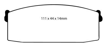 EBC Blackstuff Ultimax Bremsbeläge – Vorne für Nissan Laurel JC31, Nissan Stanza 2 T11, Nissan Skyline R30 – DP418