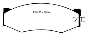 EBC Blackstuff Ultimax Bremsbeläge – Vorne für Nissan 300 ZX Z31, Nissan Laurel JC32, Nissan Pick up 1 720, Nissan Pick up 2 D21 – DP527