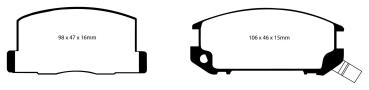 EBC Redstuff Ceramic Bremsbeläge – Hinten für Toyota MR 2 W2, Toyota MR 2 W3 – DP3602C