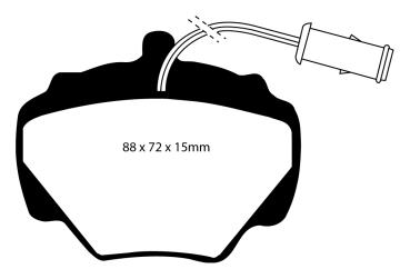 EBC Blackstuff Ultimax Bremsbeläge – Hinten für Land Rover Discovery 1 LJ,LG, Land Rover Discovery 2 LJ, LT, Land Rover Range Rover 1 – DP663
