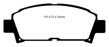 EBC Redstuff Ceramic Bremsbeläge – Vorne für Toyota Avensis 1 T22, Toyota Carina E T19, Toyota MR 2 W2 – DP3995C