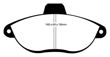 EBC Blackstuff Ultimax Bremsbeläge – Vorne für Citroën Evasion 22, U6, Citroën Jumpy 1 U6U, Citroën Jumpy 1, Fiat Scudo 1 Combinato 220P – DP1053