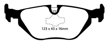 EBC Greenstuff 2000 Bremsbeläge – Hinten für BMW 3 E36, BMW Z1, BMW Z3 E36/7, BMW Z3 E36/8 – DP21079