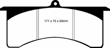 EBC Yellowstuff Bremsbeläge – Vorne für Wilwood Bremssättel Grand National – DP41148R