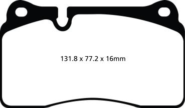 EBC RPX Racing Bremsbeläge – Vorne für Audi A3 Sportback 8PA, Audi TT (2) 8J3, Audi TT (2) 8J9, Seat Leon 3 5F1 – DP82070RPX