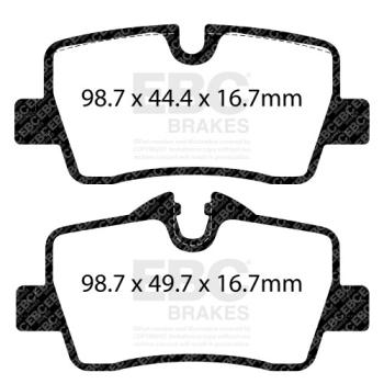 EBC Greenstuff 2000 Bremsbeläge – Hinten für BMW 2 Coupe G42, G87, BMW 3 G20, G80, G28, BMW 3 G21, G81, BMW 3 Touring Van G21 – DP22414
