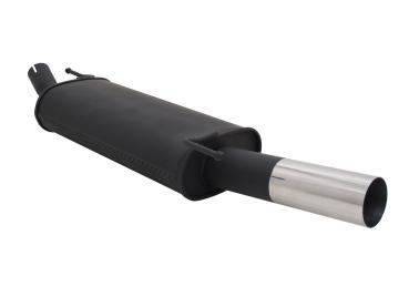 Novus Sportendschalldämpfer Gruppe N für VW Golf III (1HXO/1EXO) inkl. Cabrio & VW Golf IV Cabrio (1E7) – 1x76 mm RL-Design Endrohr, EG-Genehmigung