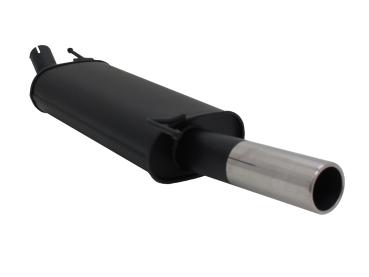 Novus Sportendschalldämpfer Gruppe N für VW Golf III (1HXO/1EXO) inkl. Cabrio & Golf IV Cabrio (1E7) – 1x76 mm Edelstahl-Endrohr, EG-Genehmigung
