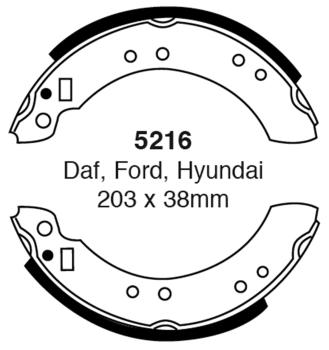 EBC Bremsbacken – Hinten für Ford Capri 3 GECP – 5216