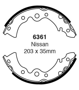 EBC Bremsbacken – Hinten für Nissan Prairie M10, NM10 – 6361