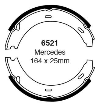 EBC Bremsbacken – Hinten für Mercedes-Benz S-Klasse C140, Mercedes-Benz S-Klasse W140, Mercedes-Benz SLK R170, Mercedes-Benz SLK R171 – 6521
