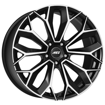 AEZ Alufelge Leipzig dark black/polished 9.5x22 ET42 5x112 Nabe 66.6mm KBA 53360