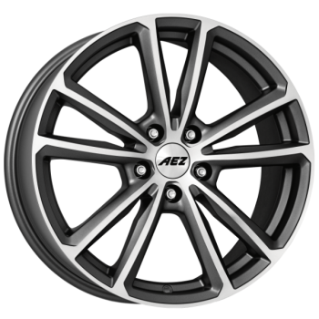 AEZ Alufelge Tioga titan graphite matt/polished 7.5x18 ET25 5x112 Nabe 66.6mm KBA 53119