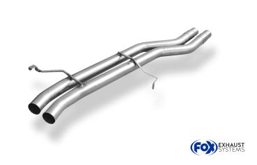 Fox Vorschalldämpfer-Ersatzrohr für Audi V8 Typ D11 / 100 & A6 Typ C4 quattro / 200 Typ 44Q – Edelstahl – ohne Gutachten (Rennsport)