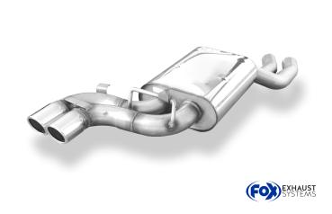 Fox Endschalldämpfer für Audi V8 Typ D11 – 2x70 mm (rund) – Edelstahl – mit EG-Gutachten