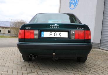 Fox Endschalldämpfer für Audi 100/A6 Typ C3/C4 Frontantrieb – 2x76 mm (Typ 10)