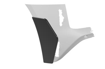CSR Side Blades / Side Spats mit ABE für Audi R8 (Typ 4S) BL001-L schwarz matt (Lackierung erforderlich)