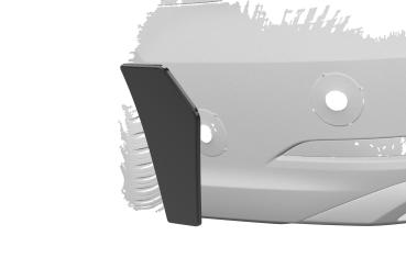 CSR Side Blades / Side Spats mit ABE für Audi A3 (8V) BL002-S schwarz matt strukturiert (keine Lackierung erforderlich)