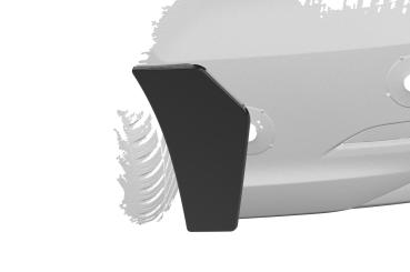 CSR Side Blades / Side Spats mit ABE für Audi A3 (8V) BL002-S schwarz matt strukturiert (keine Lackierung erforderlich)