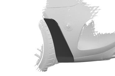 CSR Side Blades / Side Spats mit ABE für Mercedes-Benz AMG GT (190) GT C / GT R BL003-L Lackierung erforderlich (schwarz matt)