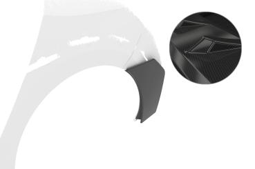 CSR Side Blades / Side Spats mit ABE für Opel Asta L BL005-C Carbon Look glänzend (keine Lackierung erforderlich)