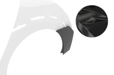 CSR Side Blades / Side Spats mit ABE für Opel Asta L BL005-G Glossy schwarz glänzend (keine Lackierung erforderlich)