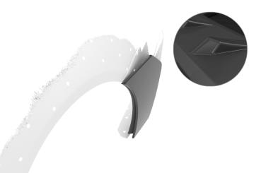 CSR Side Blades / Side Spats mit ABE für BMW M4 F82 / F83 BL009-L schwarz matt (Lackierung erforderlich)