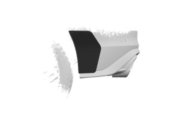 CSR Side Blades / Side Spats mit ABE für VW Golf 8 GTI, GTD, GTE, R-Line BL011-S Strukturiert schwarz matt (keine Lackierung erforderlich)