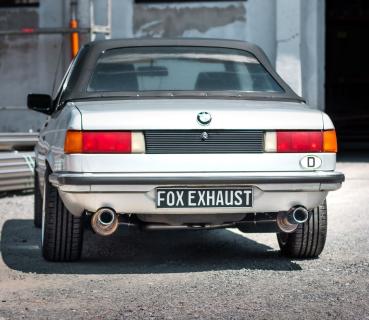 Fox Halbanlage 1x80 Typ 24 rechts/links für BMW 3er E21 323i – Edelstahl, H-zulassungsfähig, EG-Gutachten