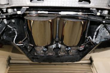 Fox Endschalldämpfer mittig 4x100 Typ 25 für Corvette C7 / Z06 – Edelstahl, Rohr 70 mm, EG-Gutachten