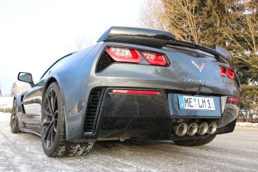 Fox Endschalldämpfer mittig 4x100 Typ 25 für Corvette C7 / Z06 – Edelstahl, Rohr 70 mm, EG-Gutachten